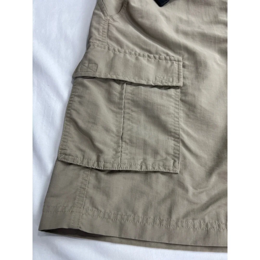 The‎ North Face Cargo Shorts Mens Large Tan Belted Hiking Outdoor Gorpcore E7